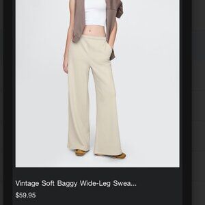 GAP PETITE WOMENS wide leg pants MOONSTONE BEIGE COLOR